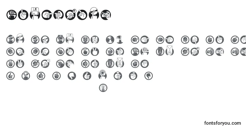 Шрифт Picformat – алфавит, цифры, специальные символы
