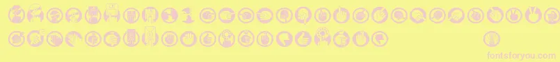 Picformat Font – Pink Fonts on Yellow Background