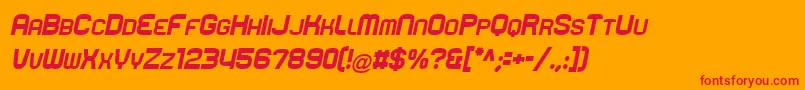 RueckRight Font – Red Fonts on Orange Background