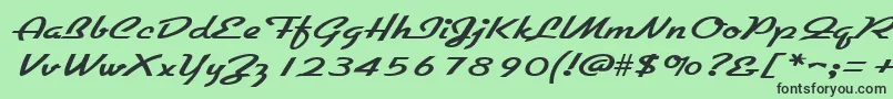 GallantewideRegular Font – Black Fonts on Green Background