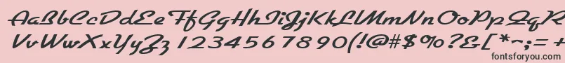 GallantewideRegular Font – Black Fonts on Pink Background