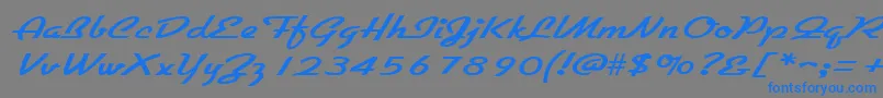 GallantewideRegular-Schriftart – Blaue Schriften auf grauem Hintergrund