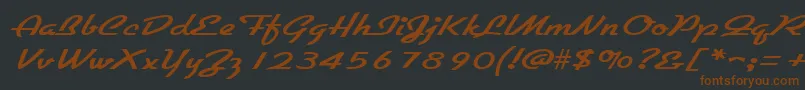 Шрифт GallantewideRegular – коричневые шрифты на чёрном фоне