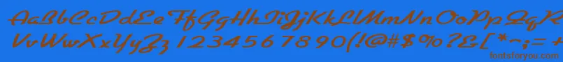 GallantewideRegular Font – Brown Fonts on Blue Background