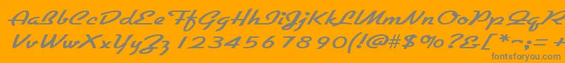 GallantewideRegular Font – Gray Fonts on Orange Background