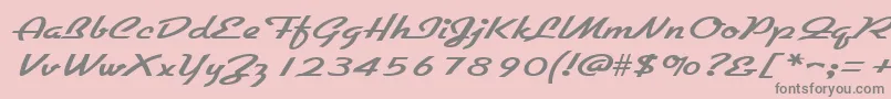 GallantewideRegular Font – Gray Fonts on Pink Background