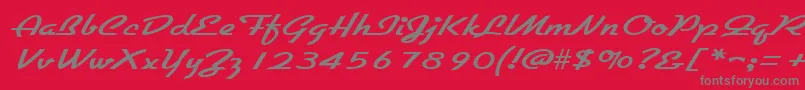 GallantewideRegular Font – Gray Fonts on Red Background