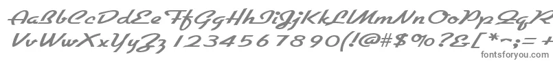 フォントGallantewideRegular – 白い背景に灰色の文字