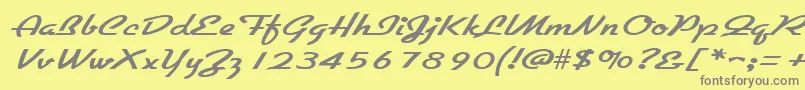 GallantewideRegular-Schriftart – Graue Schriften auf gelbem Hintergrund