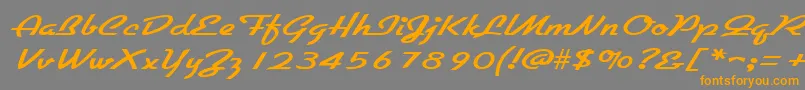 GallantewideRegular Font – Orange Fonts on Gray Background