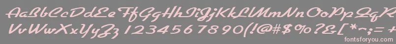 フォントGallantewideRegular – 灰色の背景にピンクのフォント