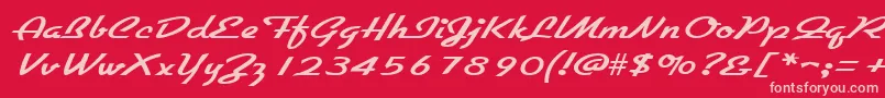 Шрифт GallantewideRegular – розовые шрифты на красном фоне