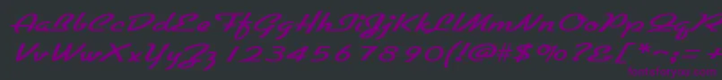 Шрифт GallantewideRegular – фиолетовые шрифты на чёрном фоне
