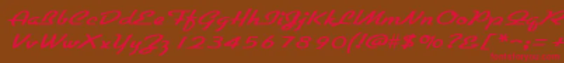 GallantewideRegular Font – Red Fonts on Brown Background