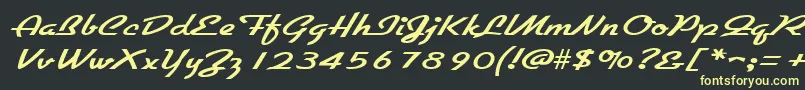 GallantewideRegular Font – Yellow Fonts on Black Background