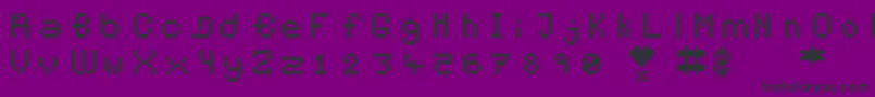 Pixelates Font – Black Fonts on Purple Background