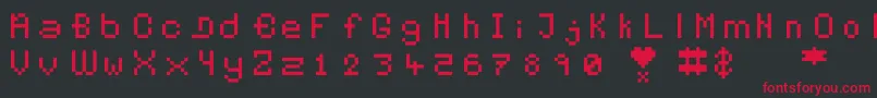 Шрифт Pixelates – красные шрифты на чёрном фоне
