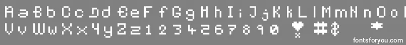 Pixelates Font – White Fonts on Gray Background