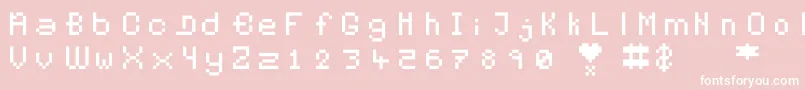 Pixelates Font – White Fonts on Pink Background