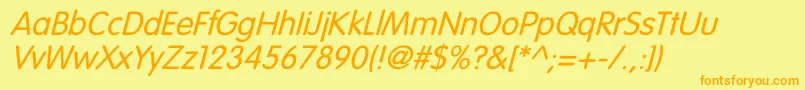 fuente VagroundedLightItalic – Fuentes Naranjas Sobre Fondo Amarillo