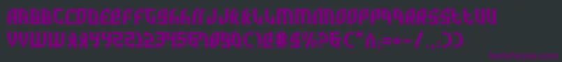 フォントZoneRiderExpanded – 黒い背景に紫のフォント