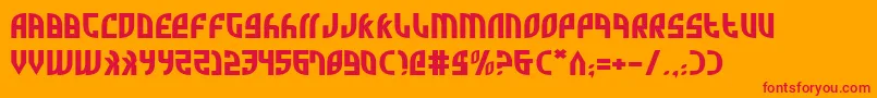 フォントZoneRiderExpanded – オレンジの背景に赤い文字