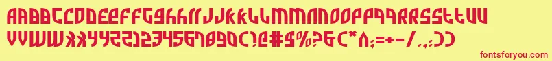 ZoneRiderExpanded Font – Red Fonts on Yellow Background