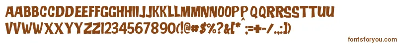 Шрифт JmhAdo – коричневые шрифты на белом фоне