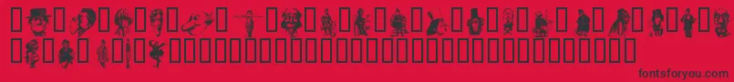 Uncap ffy Font – Black Fonts on Red Background
