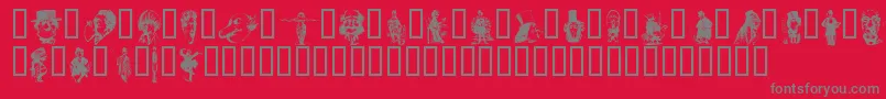 Uncap ffy Font – Gray Fonts on Red Background
