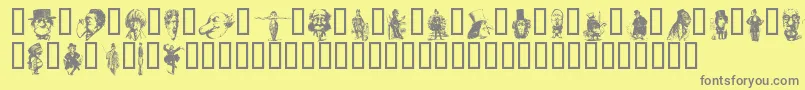 Uncap ffy Font – Gray Fonts on Yellow Background