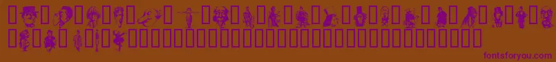 Uncap ffy Font – Purple Fonts on Brown Background