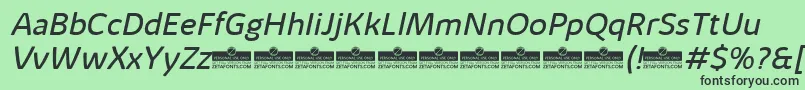 KabrioAlternateBookItalicTrial Font – Black Fonts on Green Background