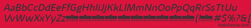 fuente KabrioAlternateBookItalicTrial – Fuentes Negras Sobre Fondo Rojo