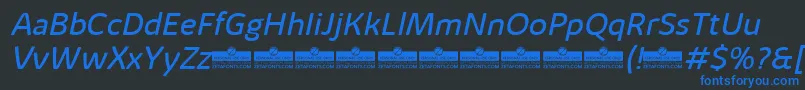 fuente KabrioAlternateBookItalicTrial – Fuentes Azules Sobre Fondo Negro