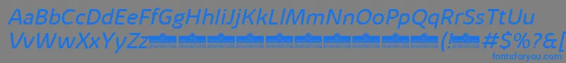 KabrioAlternateBookItalicTrial Font – Blue Fonts on Gray Background