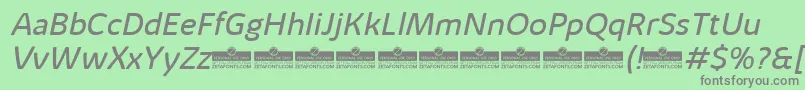 fuente KabrioAlternateBookItalicTrial – Fuentes Grises Sobre Fondo Verde