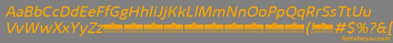 More about KabrioAlternateBookItalicTrial Font KabrioAlternateBookItalicTrial Font – Orange Fonts on Gray Background