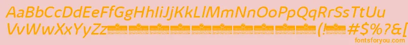 KabrioAlternateBookItalicTrial Font – Orange Fonts on Pink Background