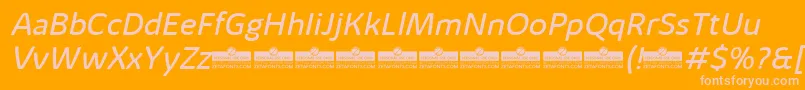 KabrioAlternateBookItalicTrial Font – Pink Fonts on Orange Background