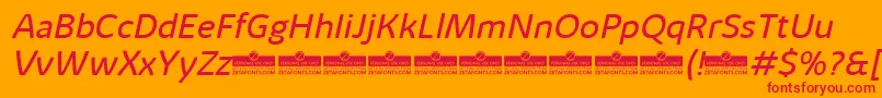 fuente KabrioAlternateBookItalicTrial – Fuentes Rojas Sobre Fondo Naranja