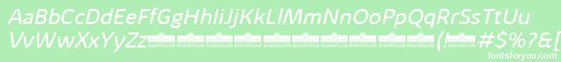 KabrioAlternateBookItalicTrial Font – White Fonts on Green Background