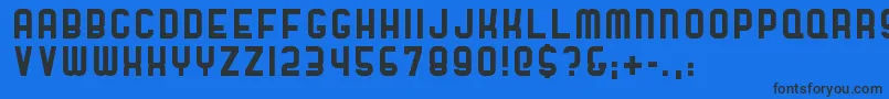 Stadium Font – Black Fonts on Blue Background