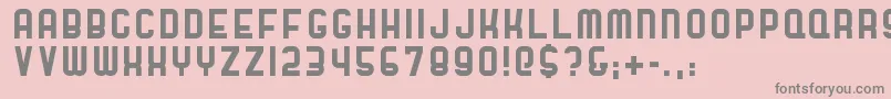 Stadium Font – Gray Fonts on Pink Background