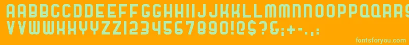 Stadium Font – Green Fonts on Orange Background