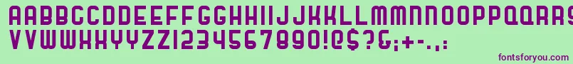 Stadium Font – Purple Fonts on Green Background