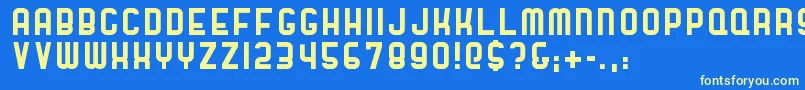Шрифт Stadium – жёлтые шрифты на синем фоне