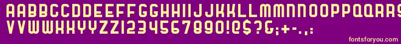 Stadium Font – Yellow Fonts on Purple Background