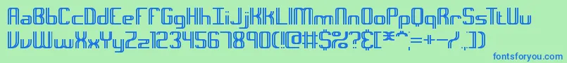 IntersectBrk Font – Blue Fonts on Green Background