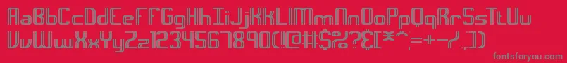 IntersectBrk-Schriftart – Graue Schriften auf rotem Hintergrund